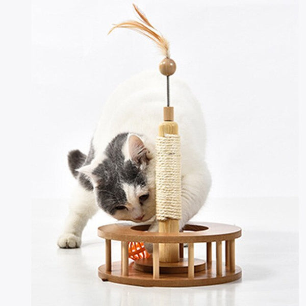 APAULAPET Cat Wood Toy Pet Supplier Sisal Cat Scratch Board Cat Climbing Frame Gripper Toy Pet Toy Pet Supplier