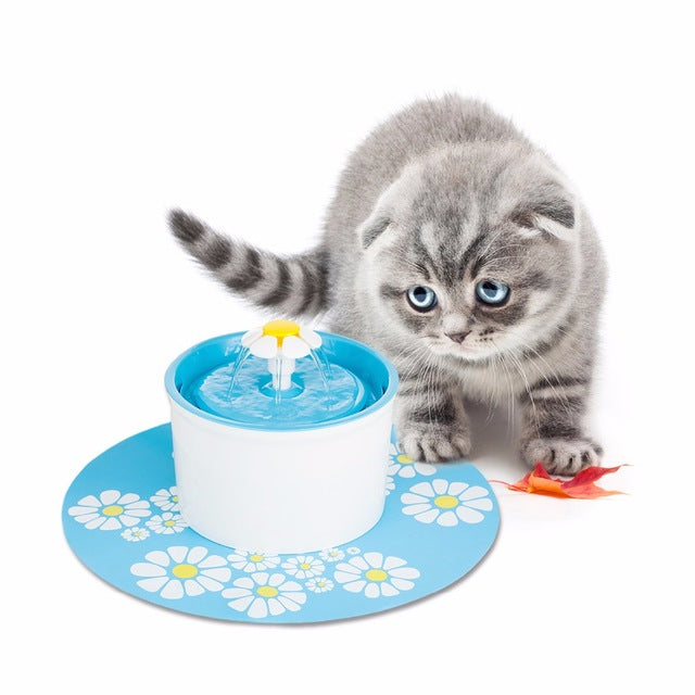 Automatic Cat Dog EU Plug Electric Pet Drinking Fountain Pet Bowl Drinking Water Dispenser Drink Filter(Not Included Placemats)