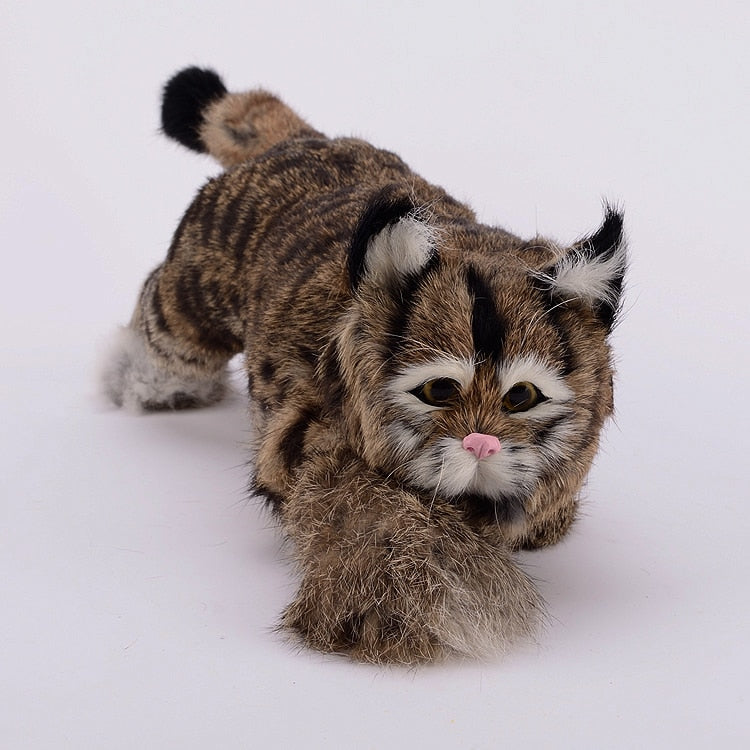 big new creative simulation gray cat plastic&fur Creeping cat model gift 42x14x13cm a70
