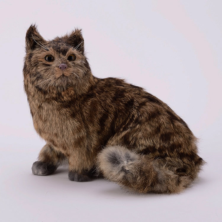 big simulation cat lifelike sitting cat doll gift about 35x28x26cm