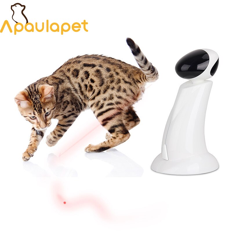 APAULAPET 360 Degree Automatic Interactive Dart Laser Light Exercise Teaser Fun Exercise Pet Laser Toy For Cat Dog