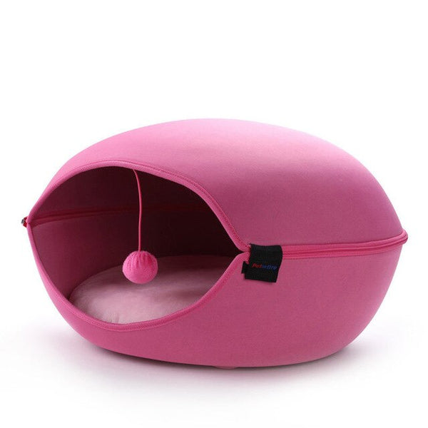APAULAPET Warm And Washable Cat House Mongolian Yurts Pet Bed For Winner