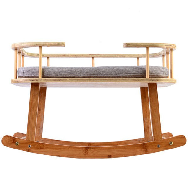 Big Pet Rocking Cradles Solid Wood Dog House Cat Beds Comfortable Rocking Sofa Bed for Cat Kennel Slepping Bed Sofa Kitten House