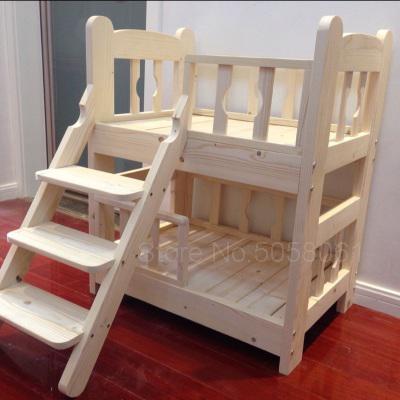Kennel Teddy pet nest dog bed cat litter solid wood pet supplies wooden mat bunk bed