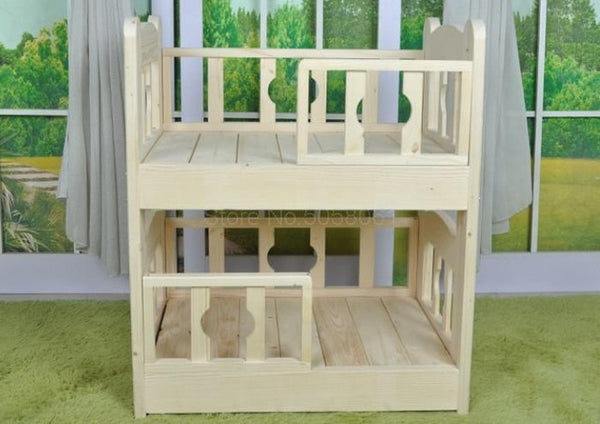 Kennel Teddy pet nest dog bed cat litter solid wood pet supplies wooden mat bunk bed