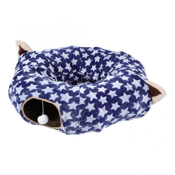 Cat Toy Cat Supplies Velvet Durable Collapsible Folding Soft Pet Cat Tunnel Game Playing Toy Funny Play Tube  Pet Toys For