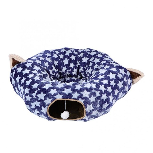 Cat Toy Cat Supplies Velvet Durable Collapsible Folding Soft Pet Cat Tunnel Game Playing Toy Funny Play Tube  Pet Toys For