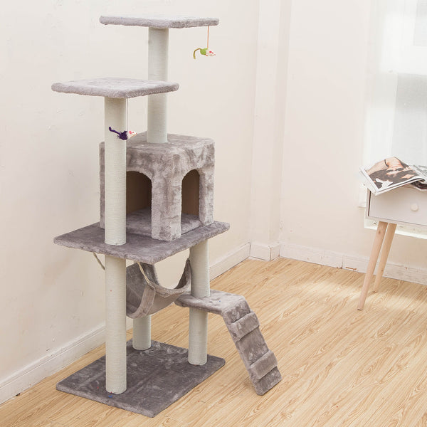 Cat toy catching wood climbing cat tree jumping toy with ladder climbing frame cat furniture scratching post