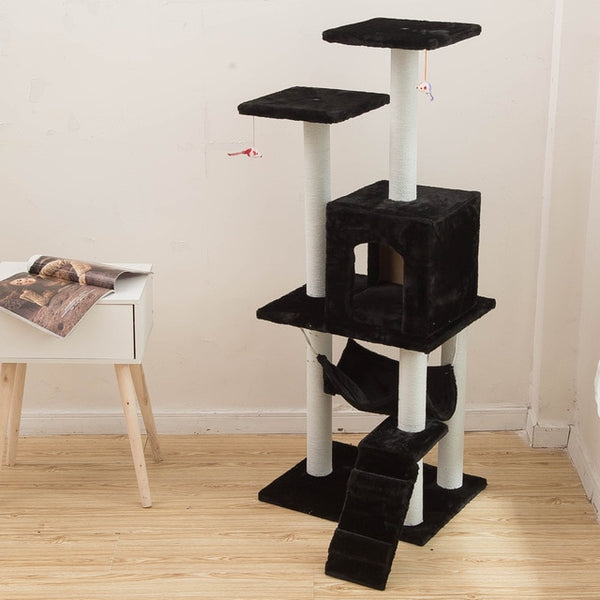 Cat toy catching wood climbing cat tree jumping toy with ladder climbing frame cat furniture scratching post