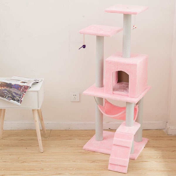 Cat toy catching wood climbing cat tree jumping toy with ladder climbing frame cat furniture scratching post