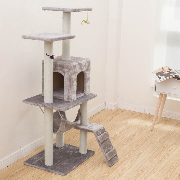 Cat toy catching wood climbing cat tree jumping toy with ladder climbing frame cat furniture scratching post