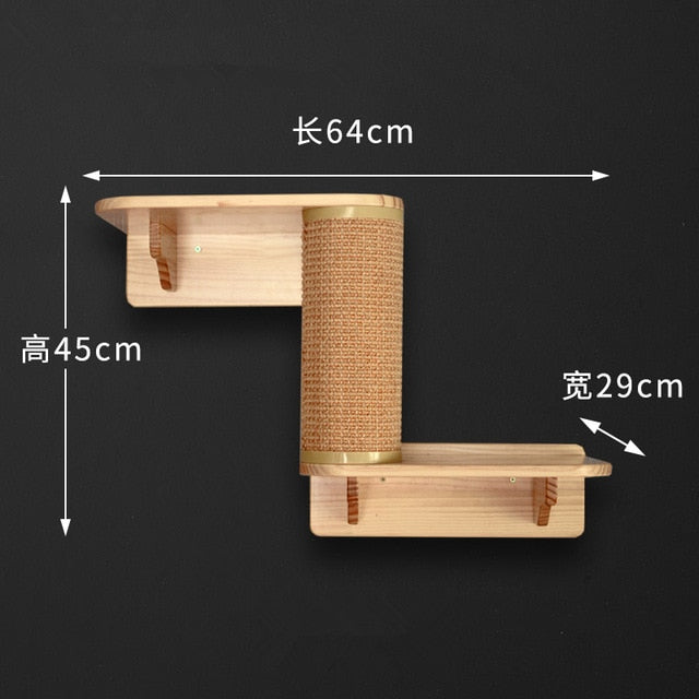 Cat Sisal Scratcher Post Climbing Tree For Cat Pet Wall-Mounted Furniture Cat Climb Wall Hanging Board Toy Wall Cat Nest HW167