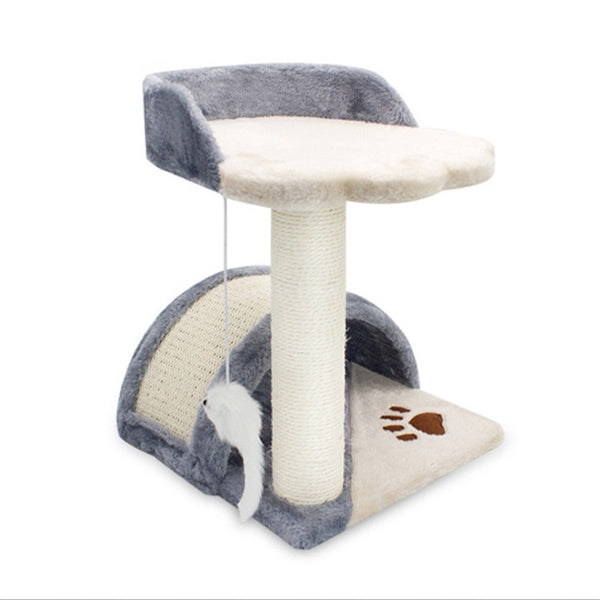 HEYPET Cat Activity Tree House Climbing Frame With Scratching Pole Sisal Grinding Claws Cat Bed Toy Pet Supplies