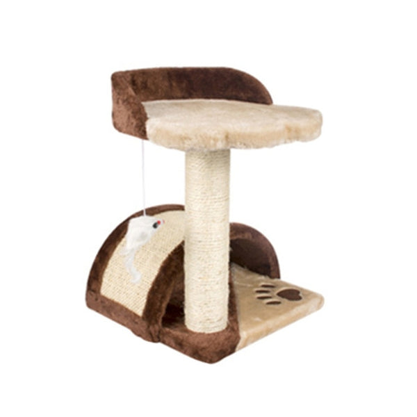 HEYPET Cat Activity Tree House Climbing Frame With Scratching Pole Sisal Grinding Claws Cat Bed Toy Pet Supplies