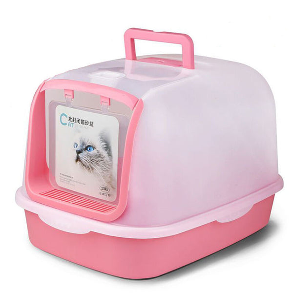 Fully Enclosed Visual Folding Cat Litter Pan Deodorization Pine Double Pan Cat Supplies Pet Products for Dog Shelf  Cushion