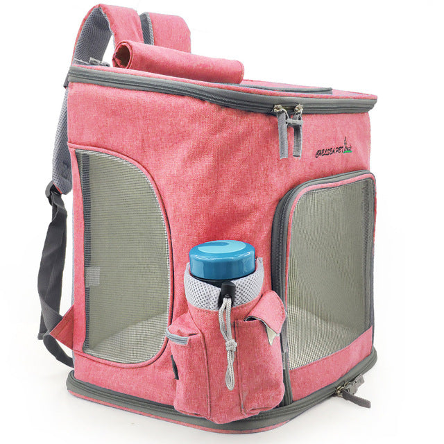 Large pet backpack Dog Dog Backpack cat bag summer breathable outgoing portable foldable cat Backpack pet carrier