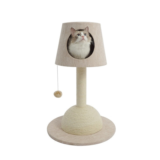 Pet supplies cat toys cat scratching the lamp cat climbs the cat's nest cat tree luxury cat barrel solid wood cat frame tunnel