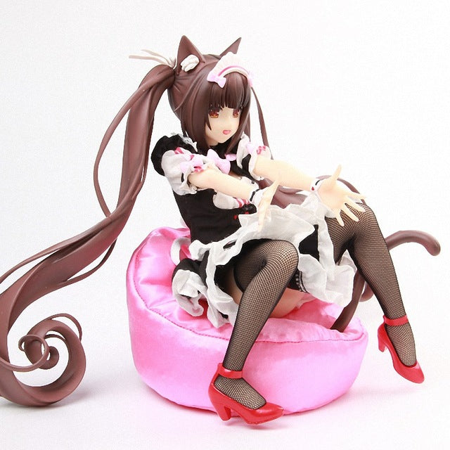 1/4 Scale Cartoon Sexy Cat Girl NEKOPARA Anime Action Figure Chocolat Maid Sofa Ver Vol.1 Model Sitting Collectible Doll 22cm