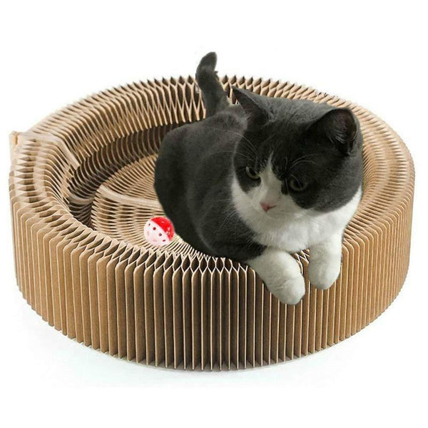 Folding Corrugated Paper Deform Pet Cat Scratch Board Chew Toys For Cats Bed Mat Kitten Toys Interactive Pet Supplies