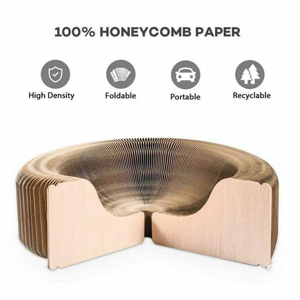 Folding Corrugated Paper Deform Pet Cat Scratch Board Chew Toys For Cats Bed Mat Kitten Toys Interactive Pet Supplies