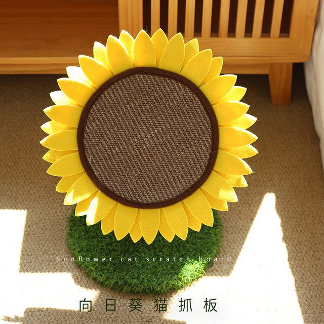 Pet products circular cat scratch board sisal sunflower cat scratch stand cat climbing cat toys cat scratching