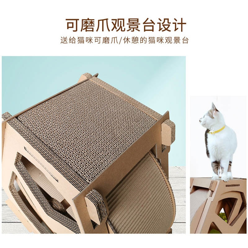Cat Treadmills Ferris Wheel Pet Furniture Cat Scratching Board Grabbing Shelf Wheel Rotationcat Scratch Tower Creative Climbing