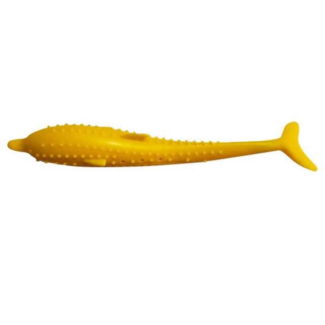 Cat Fish Shape Toothbrush With Catnip, Pet Eco-Friendly Silicone Molar Stick Teeth Cleaning Toy For Cats