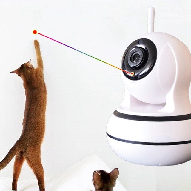 Creative Cat Pet Led Funny Toy Intelligent Automatic Cat Sports Training Entertainment Toys Multi-Angle Adjustable Monitor Cat U
