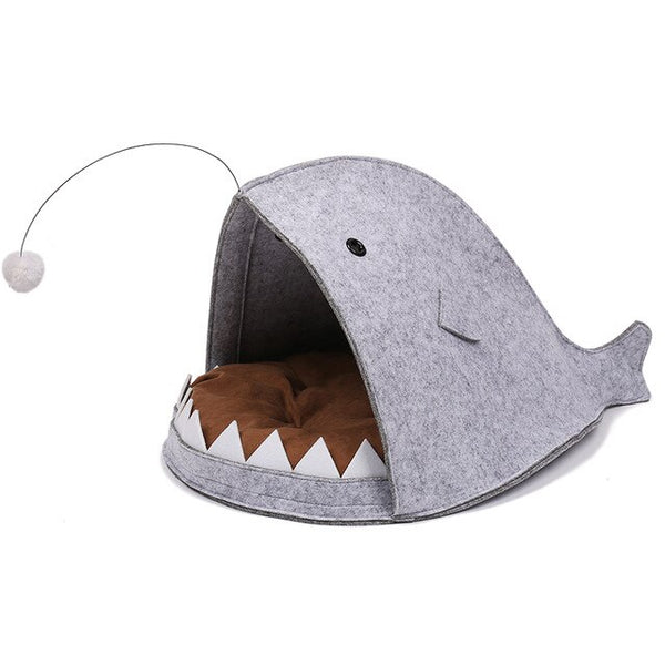 Pet supplies toys removable washable sleeping bag four seasons house dog lantern fish cat litter gray resistant to scratch bite