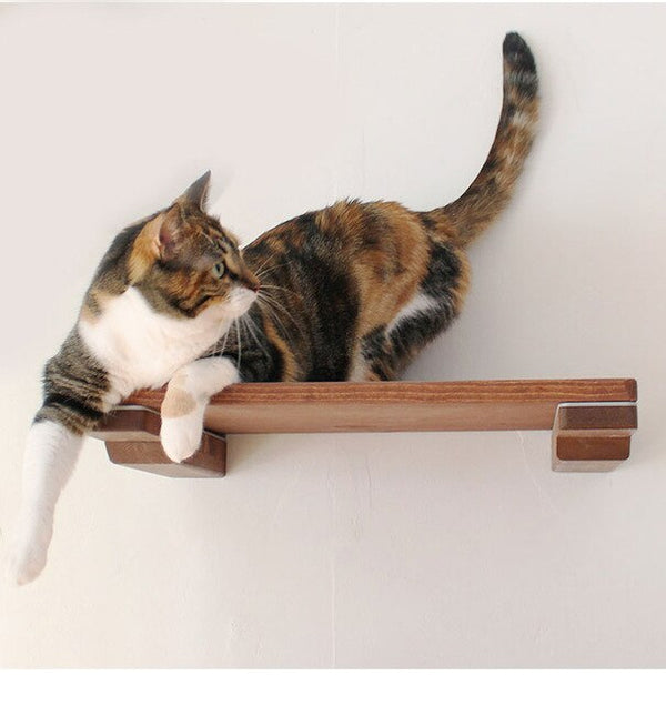 Wall-mounted Cat Solid Shelf Climbing Frame Cat Tree Hammock Pet Furniture Play House