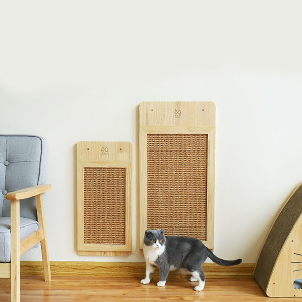 Cat wood Scratch Board Cat Wall-mounted Scratcher Pad Kitten Scratching Sisal mat Furniture Sofa Claw Protector Pads
