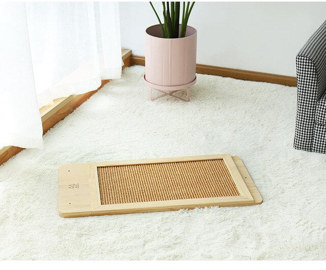 Cat wood Scratch Board Cat Wall-mounted Scratcher Pad Kitten Scratching Sisal mat Furniture Sofa Claw Protector Pads