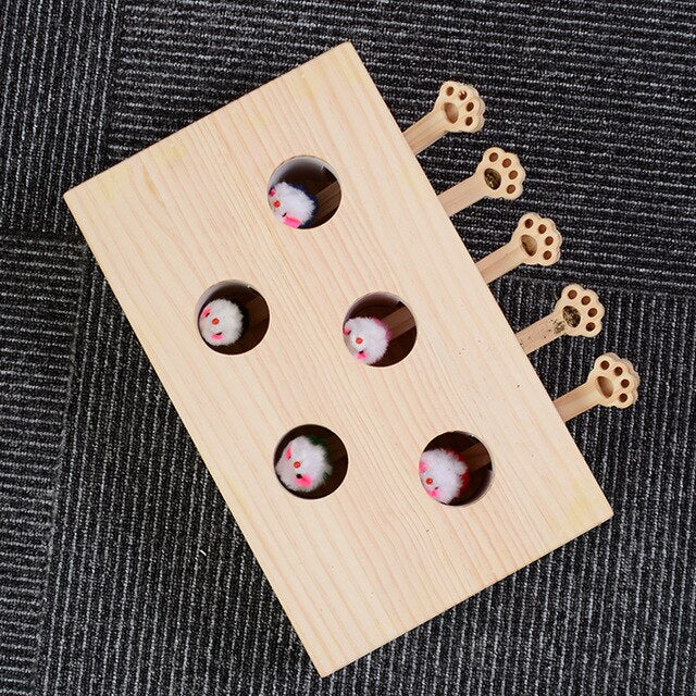 2019 Popular Pet Cat Toys High Quality Upgrade Pet Cat Entertainment Toy With 5 Holes Mouse Hole Cat Catch Bite Interactive Toy
