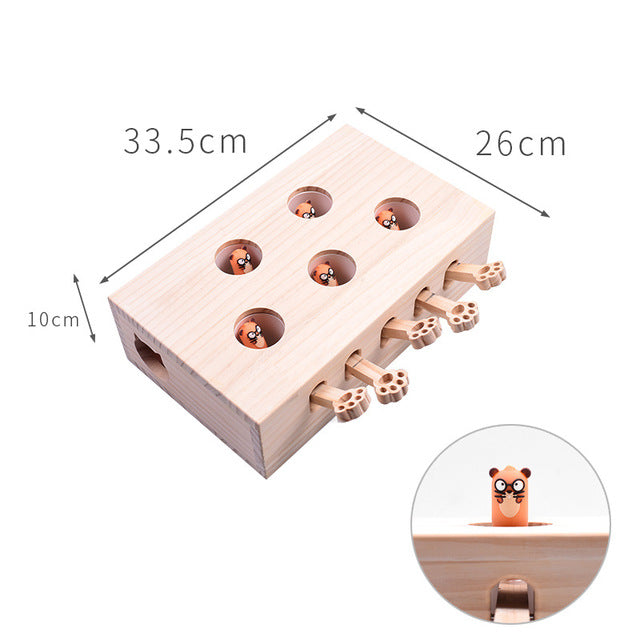 2019 Popular Pet Cat Toys High Quality Upgrade Pet Cat Entertainment Toy With 5 Holes Mouse Hole Cat Catch Bite Interactive Toy
