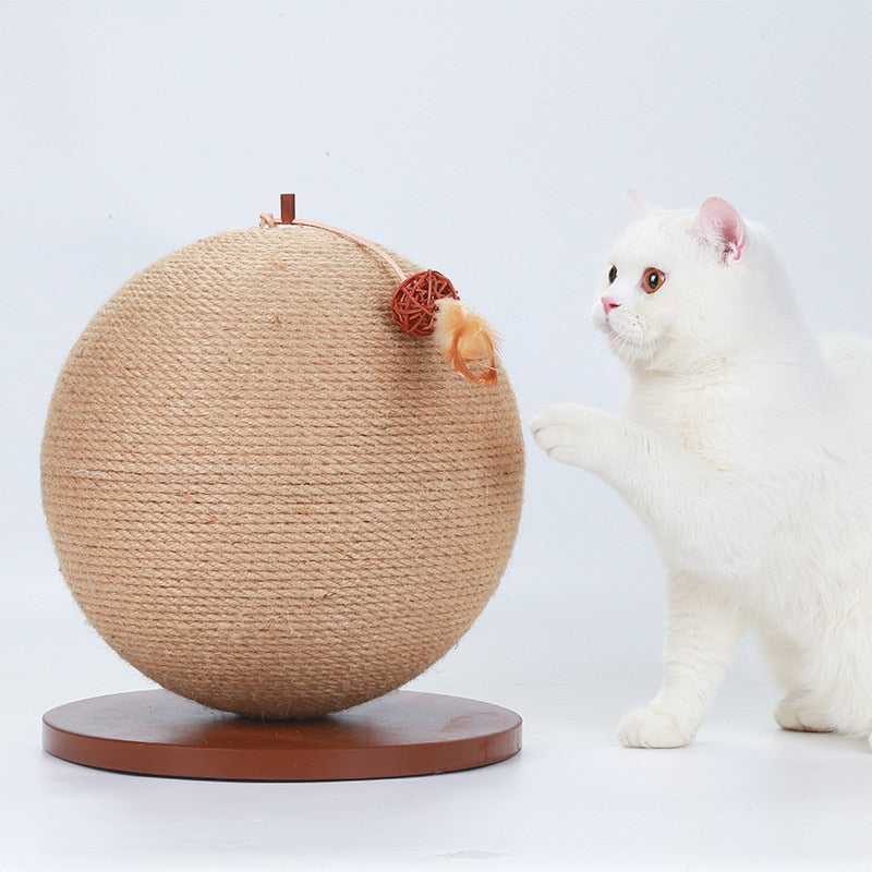 Pet supplies cat toys interactive ball natural hemp ball toys  cat scratcher  pet ball grass natural sisal balls pet scratching