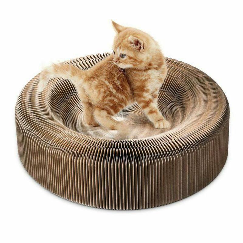 1pcs Folding Corrugated Paper Deform Pet Cat Scratch Board Chew Toys For Cats Bed Mat Kitten Toys