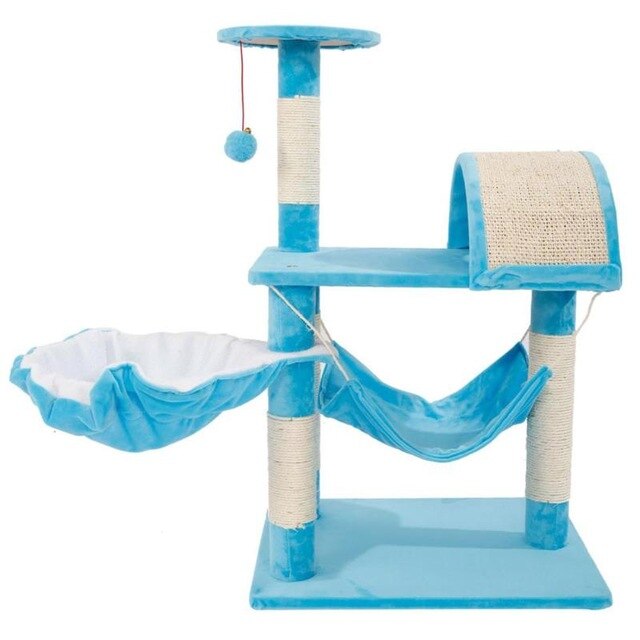 28 inch Pleasant  Entertainment Cat Tower Lamb Pet Toysd Stable Cute Sisal Avoid Any Vibration Easy to Clean Cat Climb Tree Hold