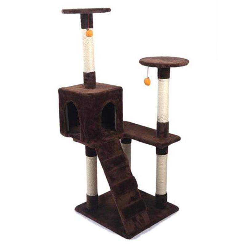 M9c 52" Sisal Cat Climbing Frame Cat Tree Cat Toy Cat Trees Are Easy To Install And Use Very Practical And Beautiful