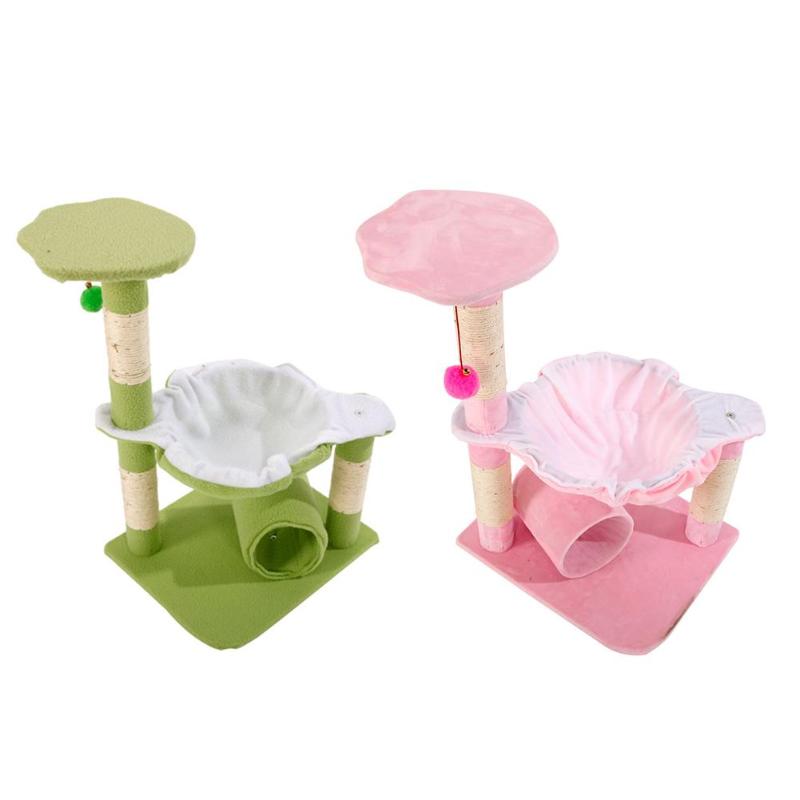 28 inch Stable Cute Sisal Cat Climb Trees Holder Soft and Comfortable Lamb Hair Avoid Any Vibration Cat Tower Lamb Pet Toys