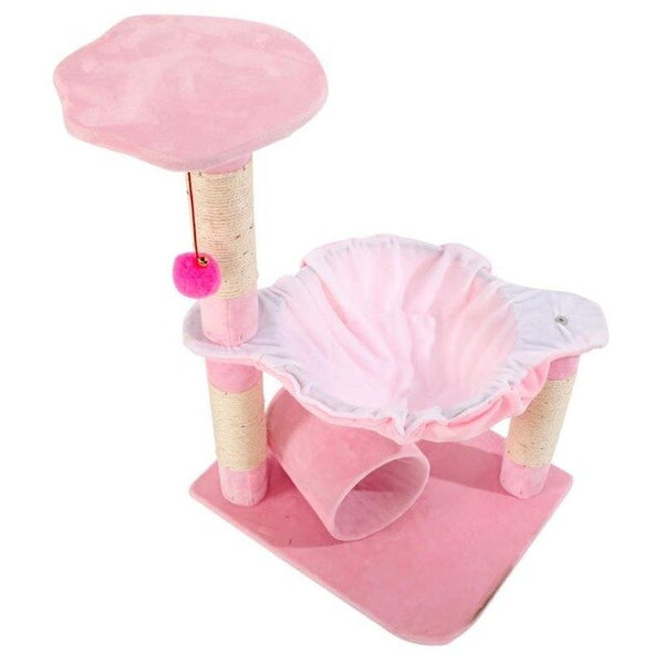 28 inch Cat Tower Lamb Pet Toy Stable Cute Sisal Wooden Sword Rope and High-grade Sheep Thickening Cat Climb Trees Holder