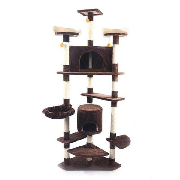 M9c 52" Sisal Cat Climbing Frame Cat Tree Cat Toy Brown Can Be Used As a Climbing Toy Or Bed For Cats Versatile And Practical