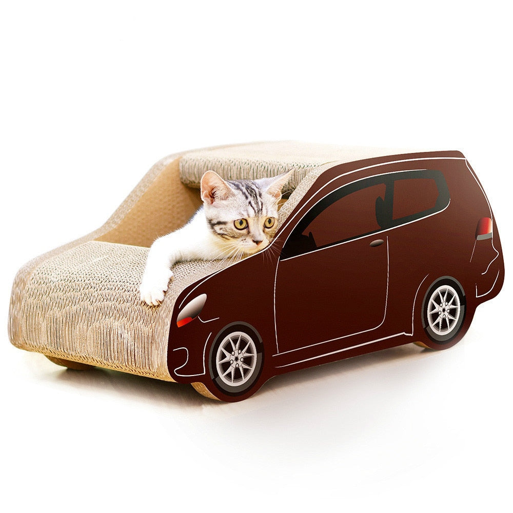Cat litter SUV car shaped corrugated paper cat scratch board cat claws toy cat pet supplies to send cat grass