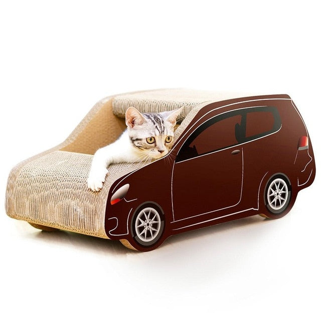 Cat litter SUV car shaped corrugated paper cat scratch board cat claws toy cat pet supplies to send cat grass
