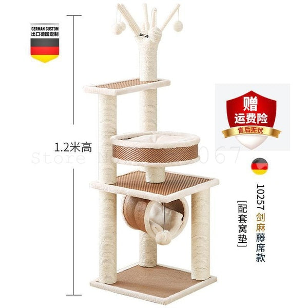 The Cat Climb A Small Sisal Cat Climbing Frame Cat Litter Cat Tree Wood Platform Cat Scratch Board Luxurious Bamboo Toys