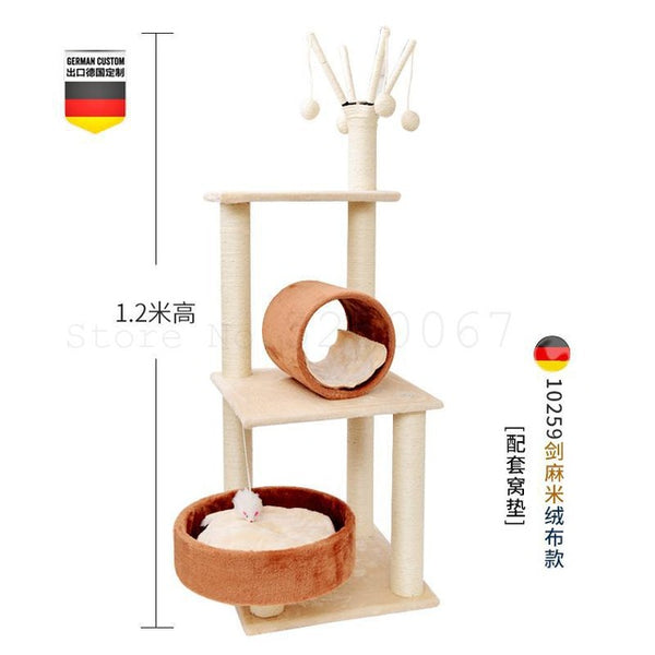 The Cat Climb A Small Sisal Cat Climbing Frame Cat Litter Cat Tree Wood Platform Cat Scratch Board Luxurious Bamboo Toys