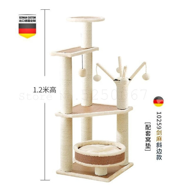 The Cat Climb A Small Sisal Cat Climbing Frame Cat Litter Cat Tree Wood Platform Cat Scratch Board Luxurious Bamboo Toys