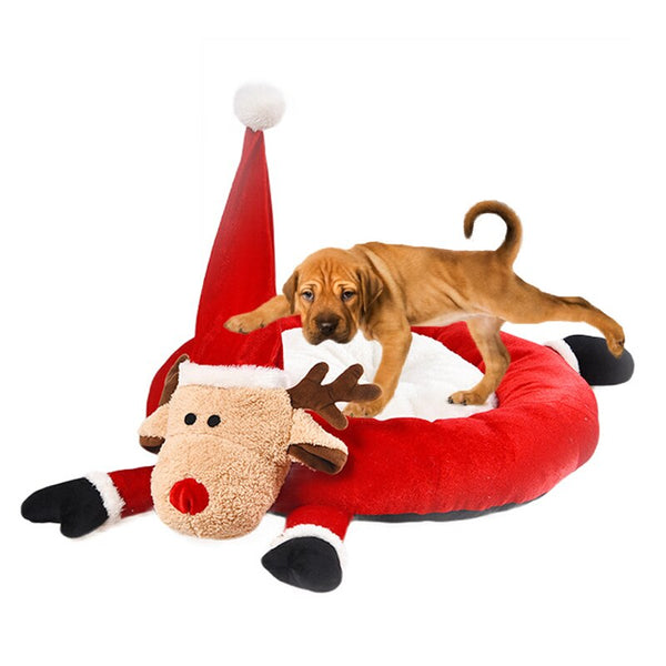 Cat Bed for Dogs Nest Pet Mat Dog Bed Kennel Sleep Bag Christmas Puppy Cat's House Creative Mat Dog Blanket French Bulldog