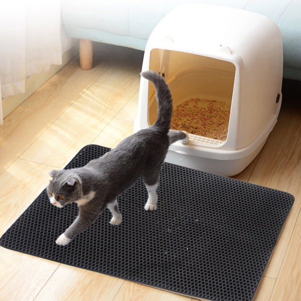 Waterproof Pet Cat Litter Mat EVA Double Layer Cat Litter Trapping Pet Litter Cat Mat Clean Pad Products For Cats Accessories