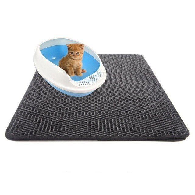 Waterproof Pet Cat Litter Mat EVA Double Layer Cat Litter Trapping Pet Litter Cat Mat Clean Pad Products For Cats Accessories