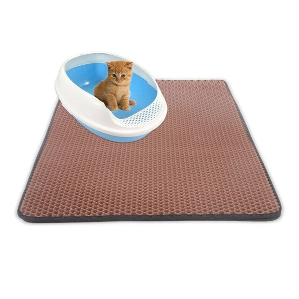 Waterproof Pet Cat Litter Mat EVA Double Layer Cat Litter Trapping Pet Litter Cat Mat Clean Pad Products For Cats Accessories